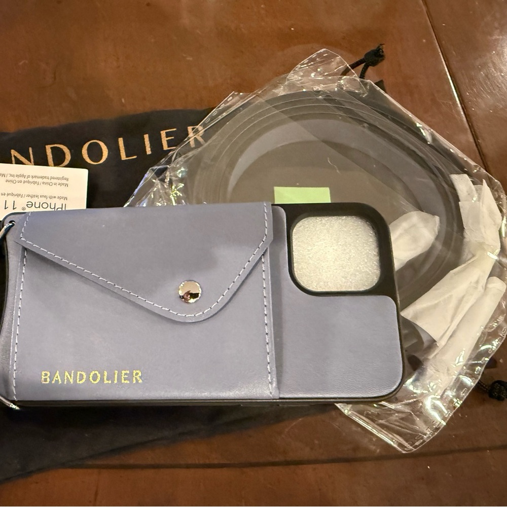 Bandolier Grey/Blue IPhone 11 Pro Phone Case with Strap
